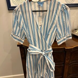 Draper James NWT Reba Wrap Dress Awning Stripe